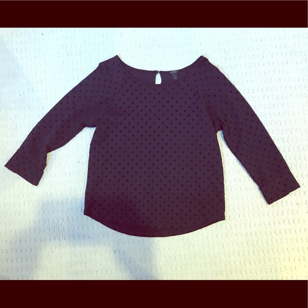 J.Crew Black Polka Dot Sweatshirt